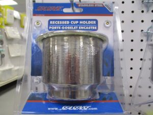 Marine Stainless Steel Recessed Cup Holder